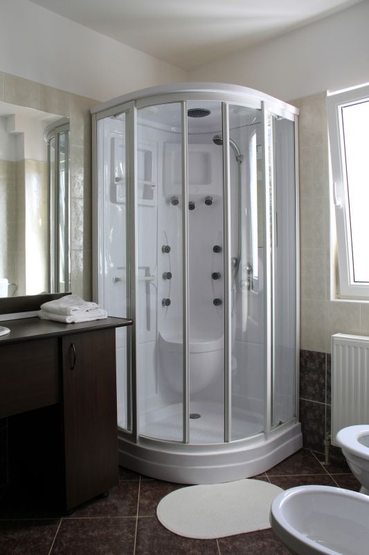Contemporary Bathroom with Glass Shower